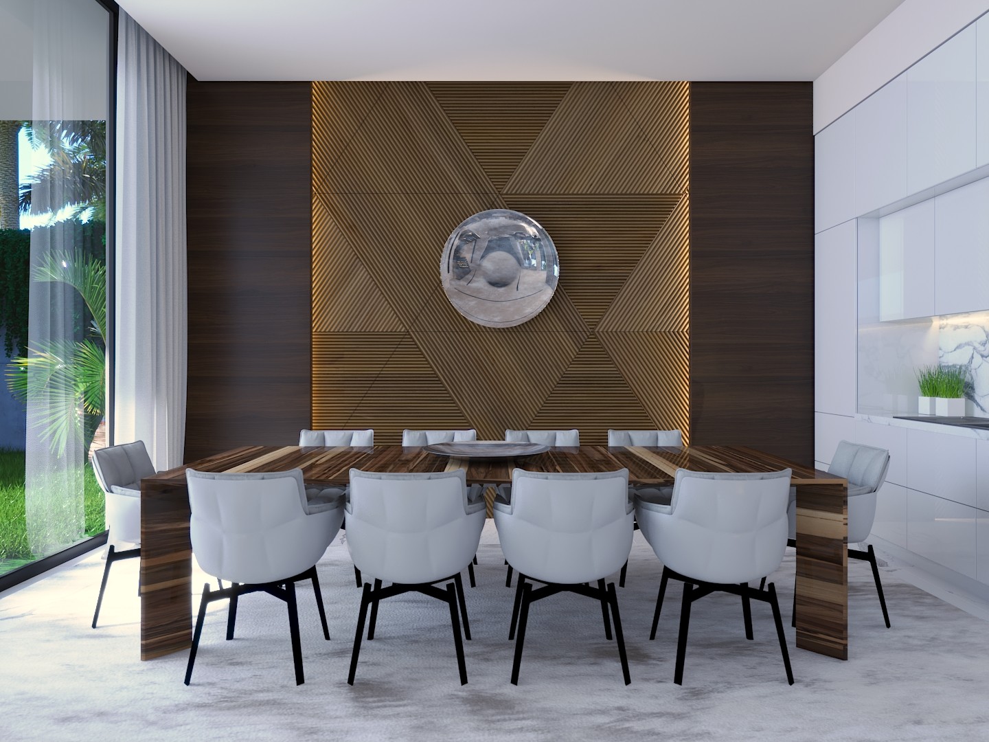 Modern Dining Room design in a high-end villa in Saudi Arabia, near Riyadh